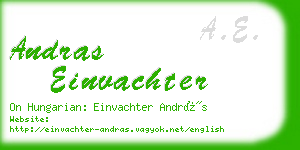 andras einvachter business card